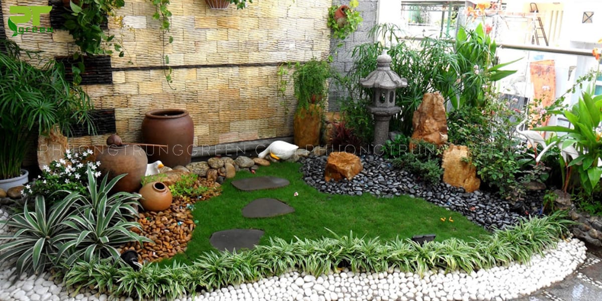 Thiết kế sân vườn khô
