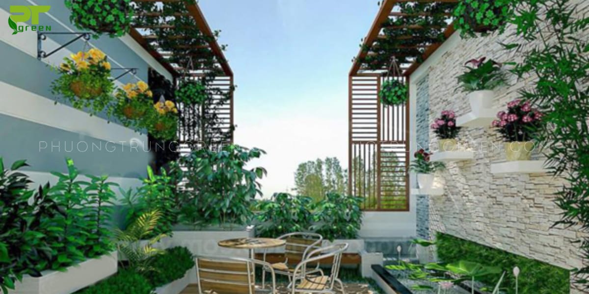 Thiết kế vườn trên sân thượng