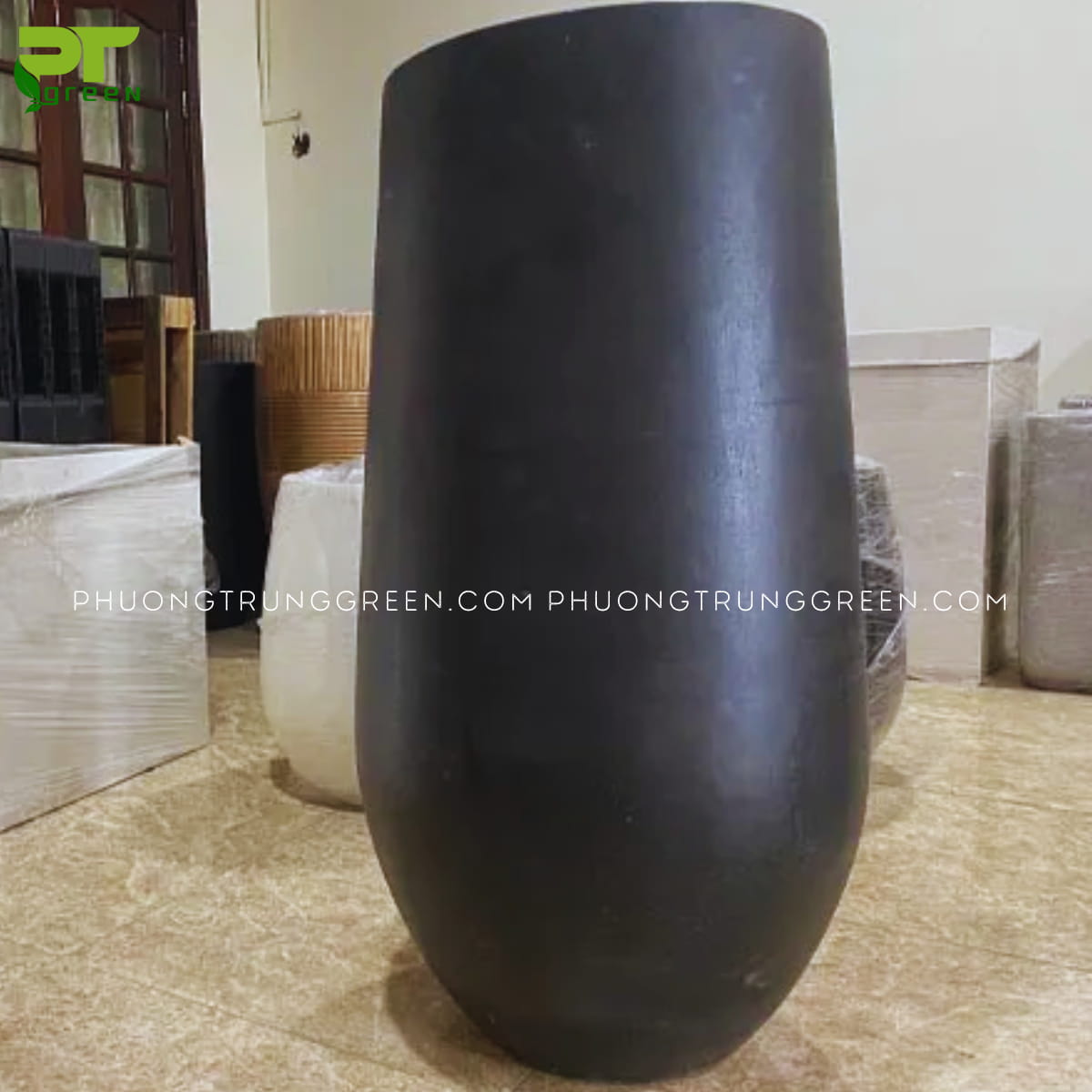 Chậu xi măng hình giọt nước
