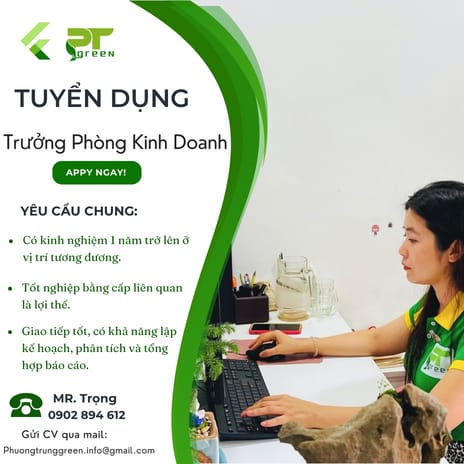 Tuyển dụng trưởng phòng kinh doanh