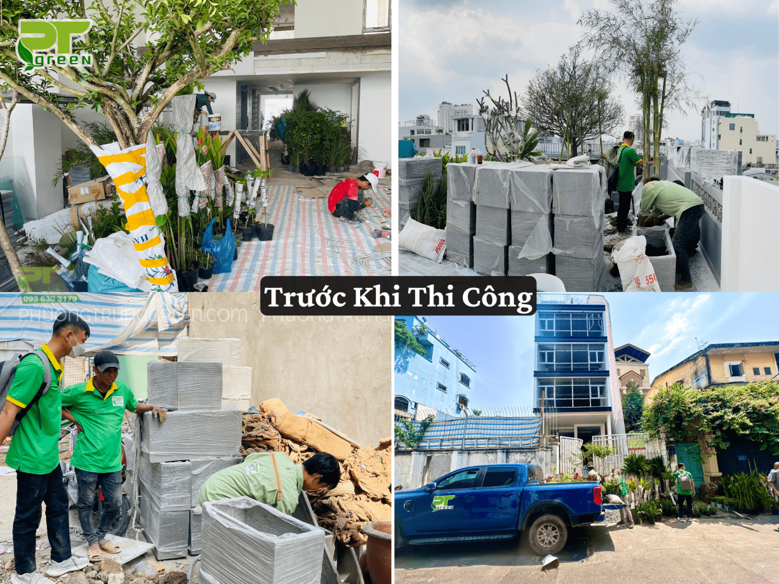 Sân thượng trước khi thi công